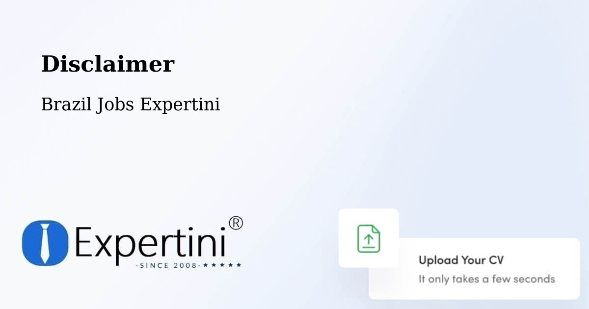 Disclaimer – São Fidélis - Brazil Jobs Expertini